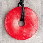 Teething Bling Pendant - Red Shimmer